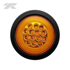 Faro Posterior Led 14 Redondo Borde/Neón Ámbar