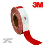 Cinta Reflectiva 3M 2"x45.7m Rojo/Blanco