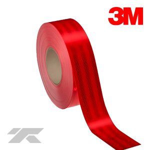 Cinta Reflectiva 3M 2"x45.7m Rojo