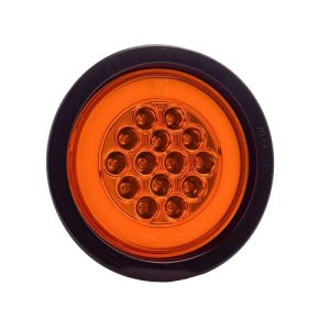 Faro posterior led 15 redondo borde/neón ámbar
