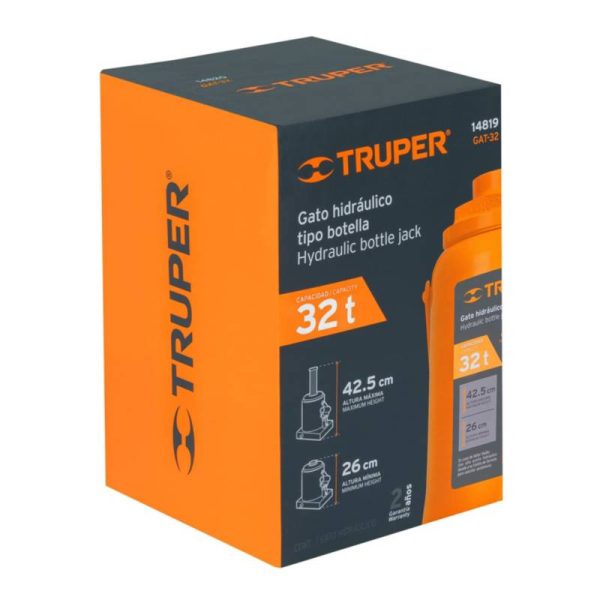 Gata Tipo botella 32tn Hidráulica Truper - Imagen 2