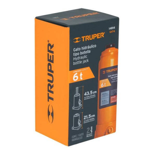Gata Tipo Botella 6Tn Hidráulica Truper - Imagen 2