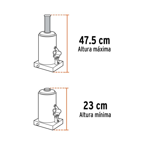 Gata Tipo Botella 12Tn Hidráulica Truper - Imagen 4