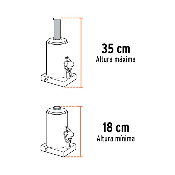 Gata Tipo Botella 2Tn Hidráulica Truper - Imagen 4