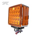Faro Cuadrado Led 12v/24v Luz Ambar/Luz Rojo
