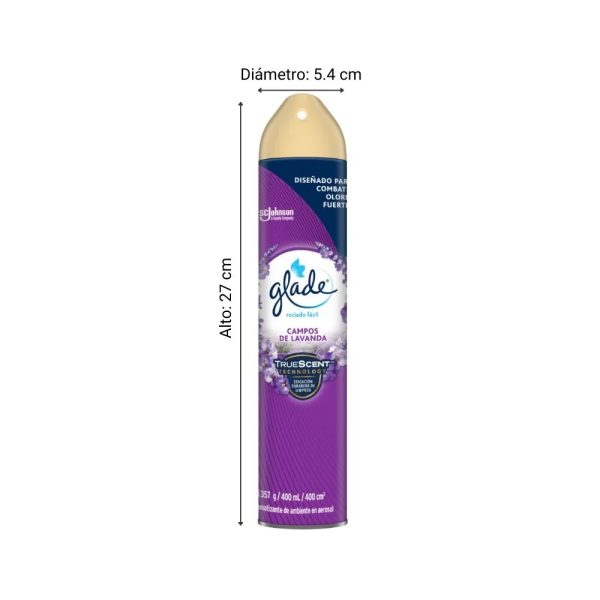 Ambientador Aerosol Glade 400ml Lavanda - Imagen 2