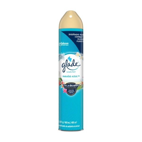 Ambientador Aerosol Glade 400ml Paraíso Azul
