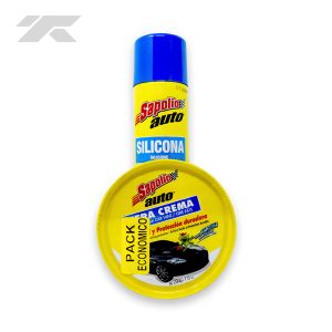 Silicona Spray+Cera 360ml para Auto Sapolio