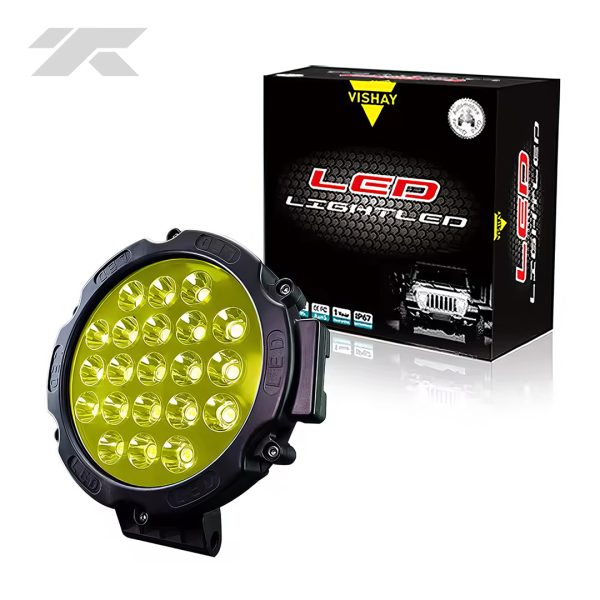 Faro Led Redondo 7Pg 21Led 12v/24v Amarillo - Imagen 2