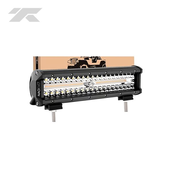 Luces Led Barra Dual 23cm Recto Multifunción Ámbar/Blanco