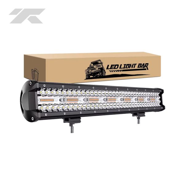 Luces Led Barra Dual 60cm Recto Multifunción Ámbar/Blanco