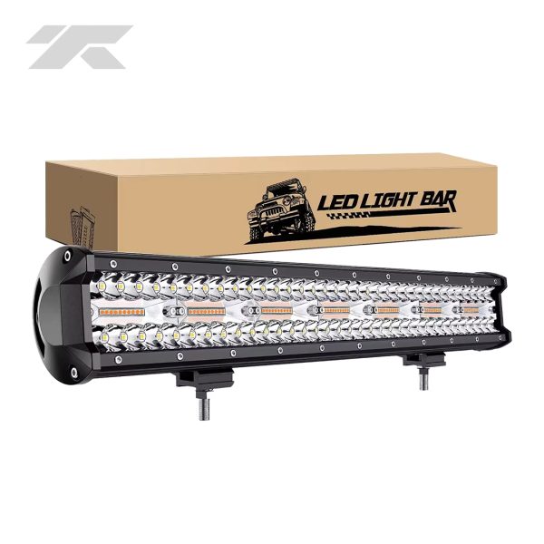 Luces Led Barra Dual 70cm Recto Multifunción Ámbar/Blanco