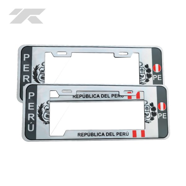 Porta Placa Modelo Europeo Escudo Blanco