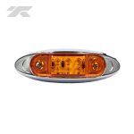 Farito Lateral 6-Led 12V/24V Cromado Ámbar
