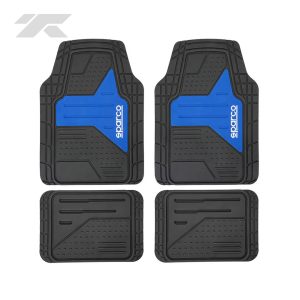 Piso Sparco Pvc Para Auto Camioneta Azul