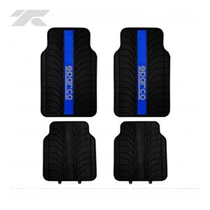 Piso Sparco Pvc Para Auto Camioneta 4pcs Azul