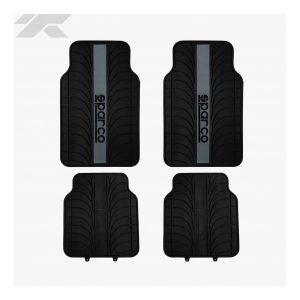 Piso Sparco Pvc Para Auto Camioneta 4pcs Gris
