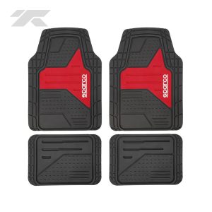 Piso Sparco Pvc Para Auto Camioneta Rojo